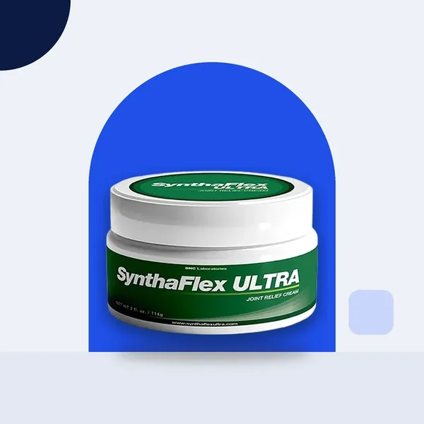 SynthaFlex Ultra ambalajı: eklem bölgesine masajla sürülen krem